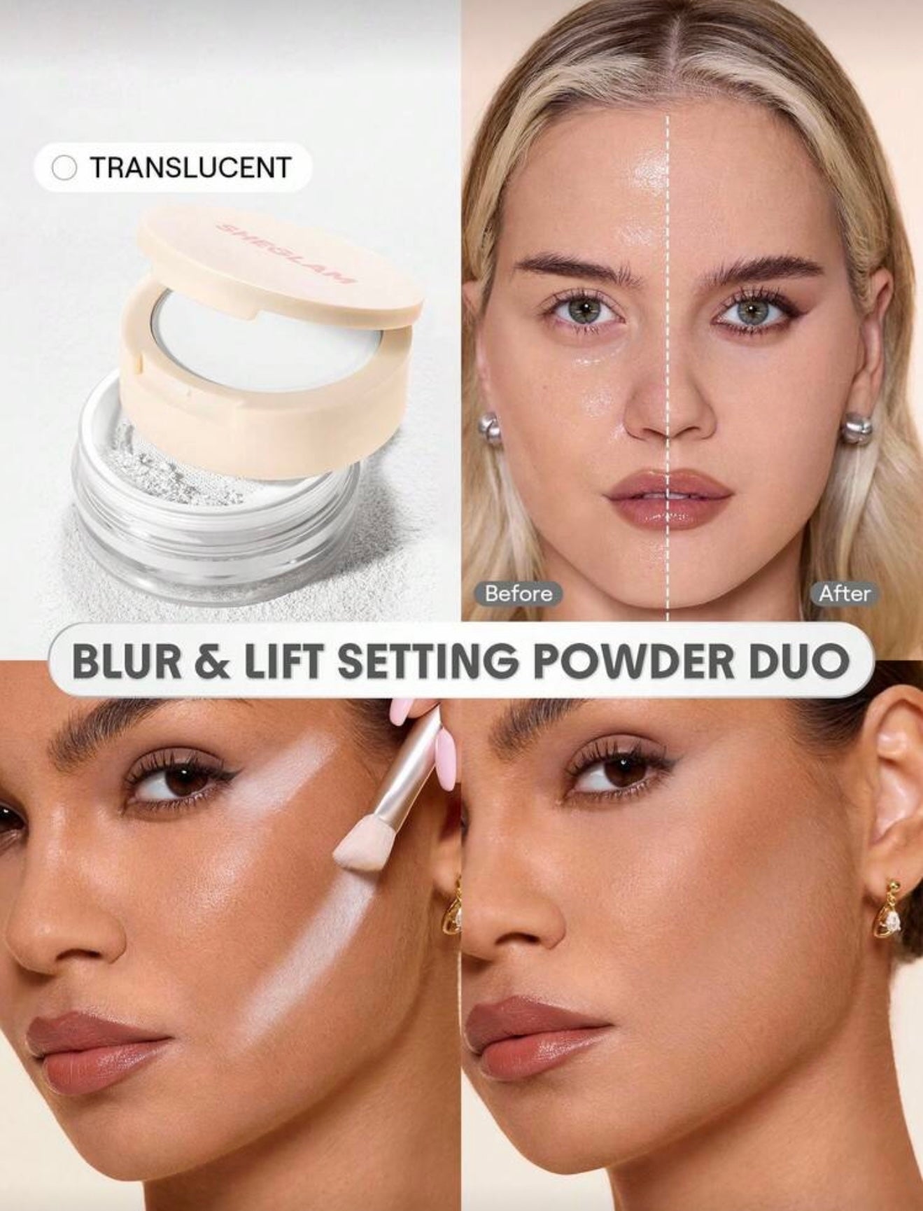 Insta-Ready Ultra-Fine Blur & Lift Setting Powder Duo | SHEGLAM