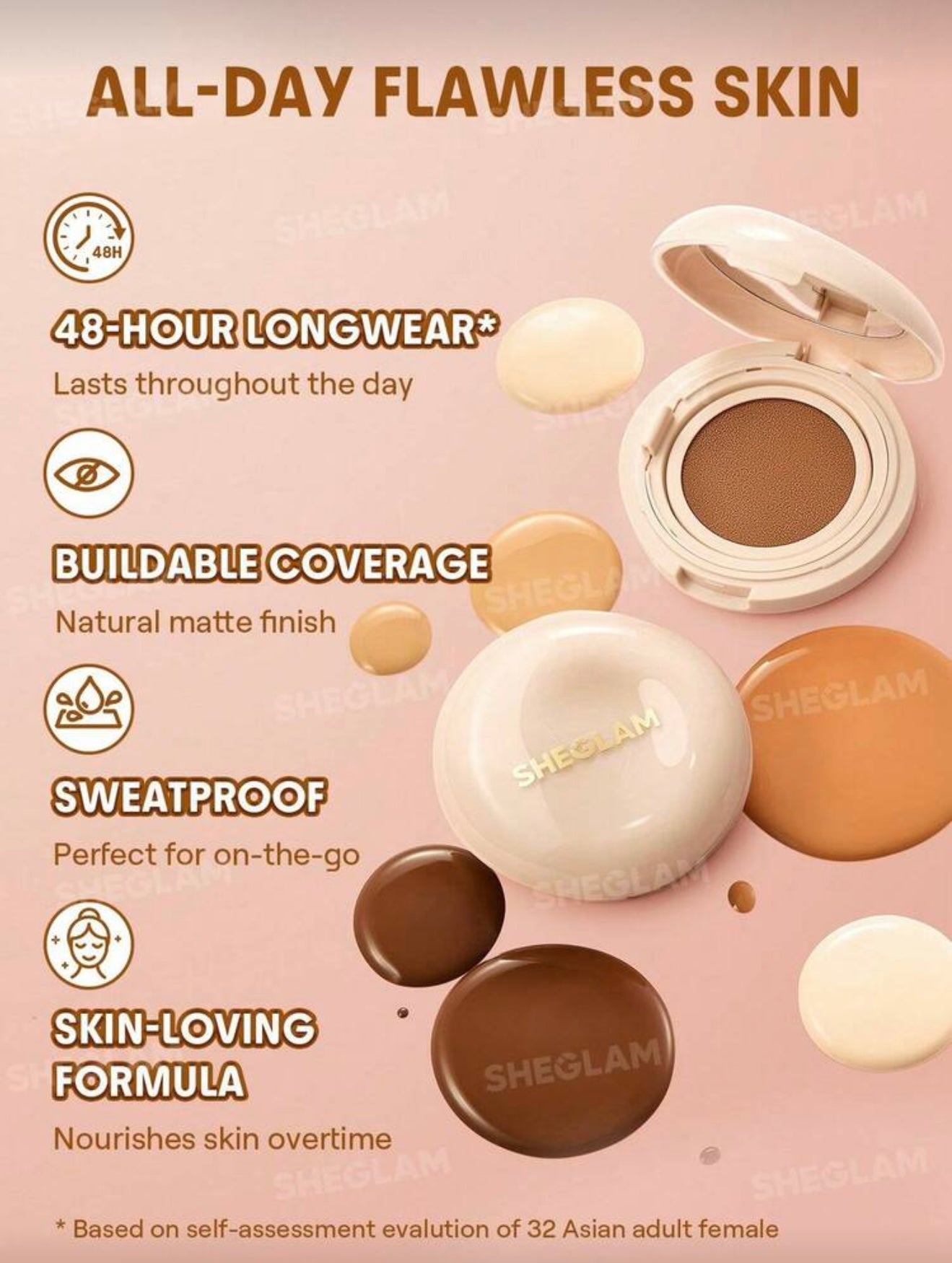 Lock & Go Long-Lasting Cushion Foundation | SHEGLAM
