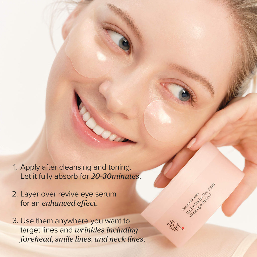 Revive Under Eye Patch: Ginseng + Retinal - 60pcs | Beauty of Joseon