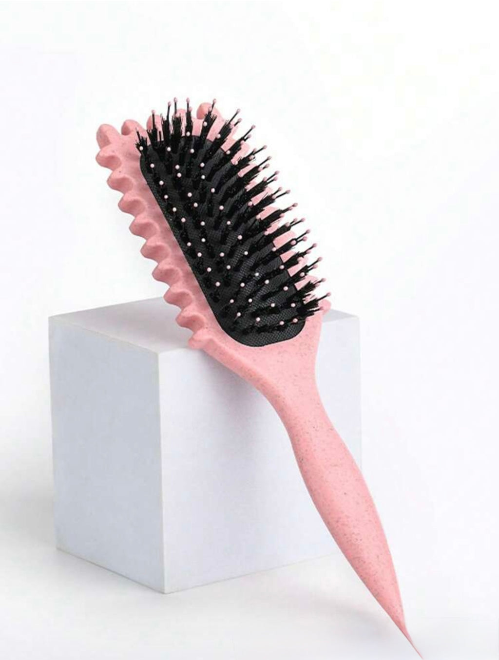 Hair Curling Brush | Cherry Blossom Pink