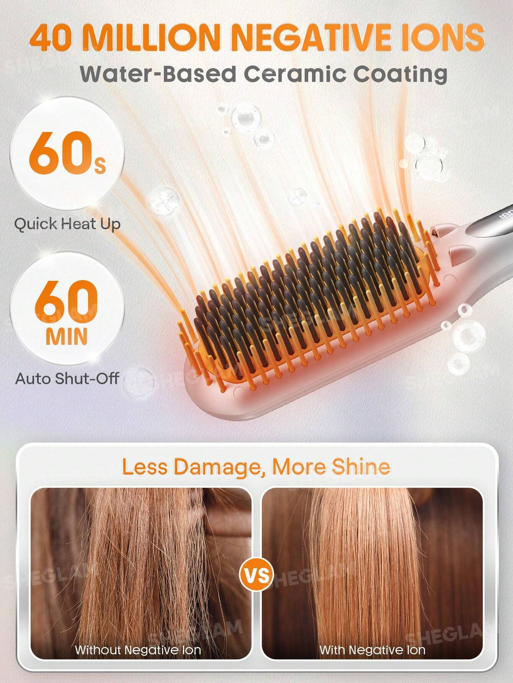 Sleek Chic Triple Grip Straightening Brush | SHEGLAM