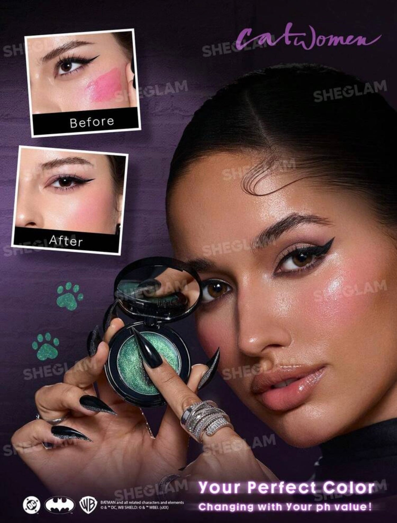 CATWOMAN™ | Black Cat Color-Changing Blush | SHEGLAM
