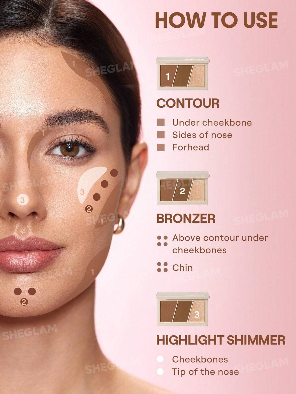 Trio Hero Face Palette-Dough | SHEGLAM