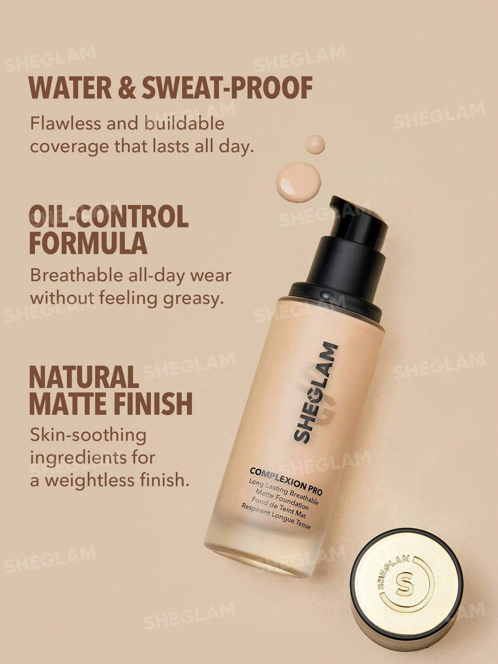 Complexion Pro Long Lasting Breathable Matte Foundation | SHEGLAM