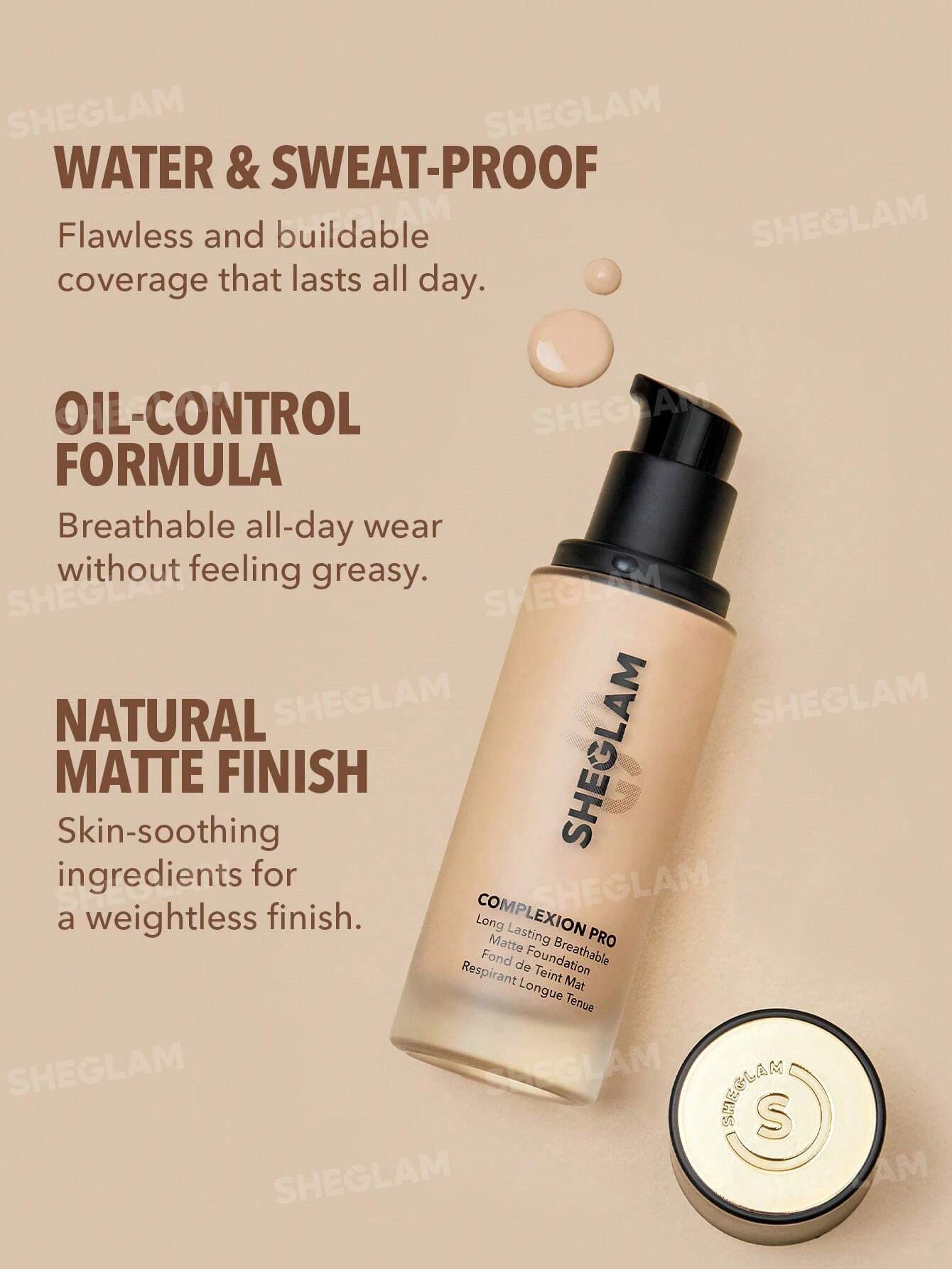 Complexion Pro Long Lasting Breathable Matte Foundation | SHEGLAM