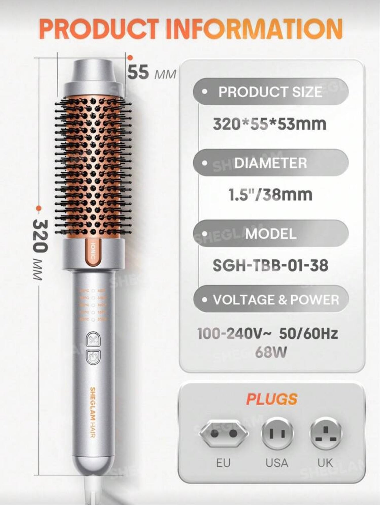 HAIR It-Curl Thermal Brush,38mm | SHEGLAM