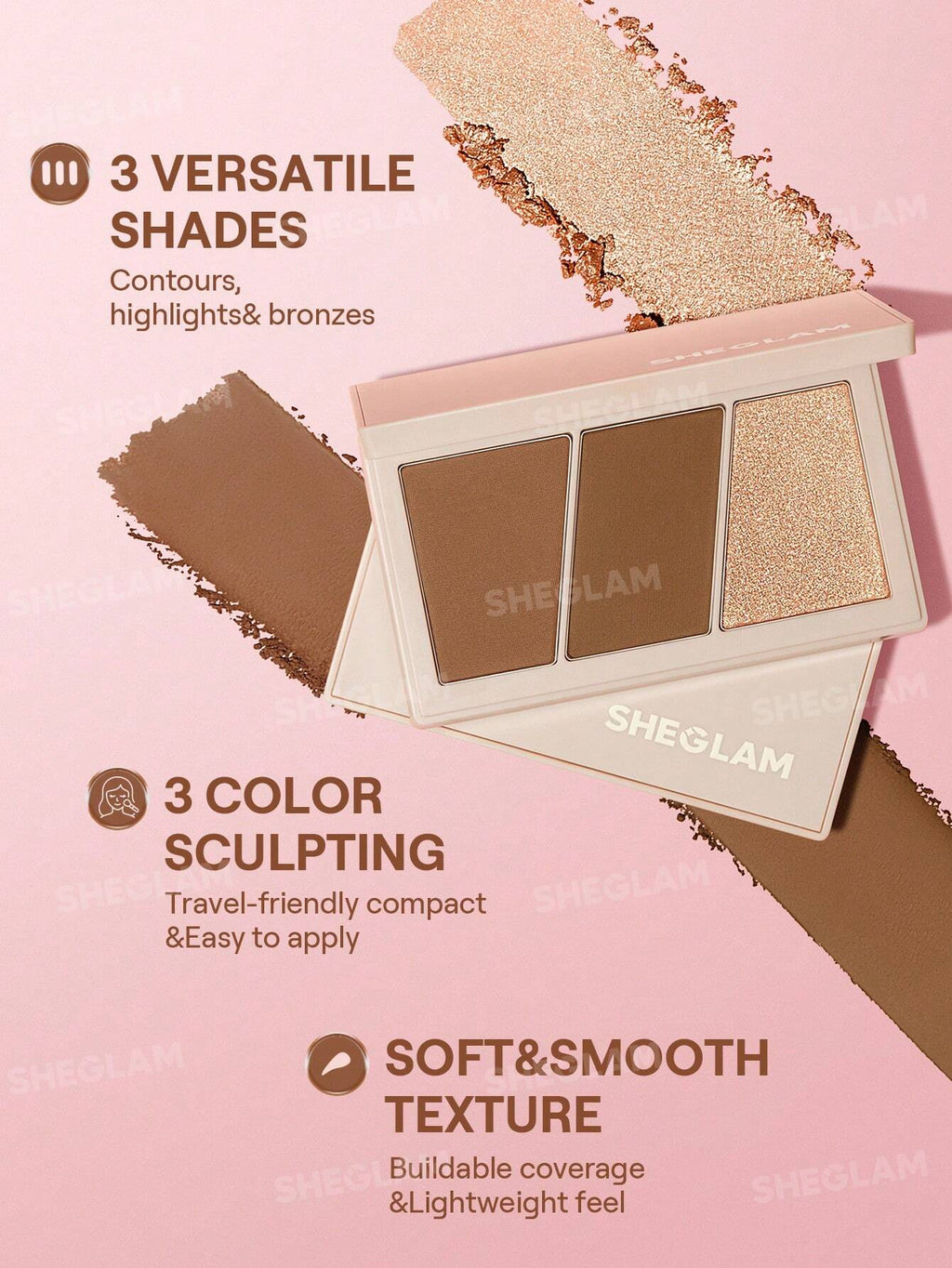 Trio Hero Face Palette-Dough | SHEGLAM
