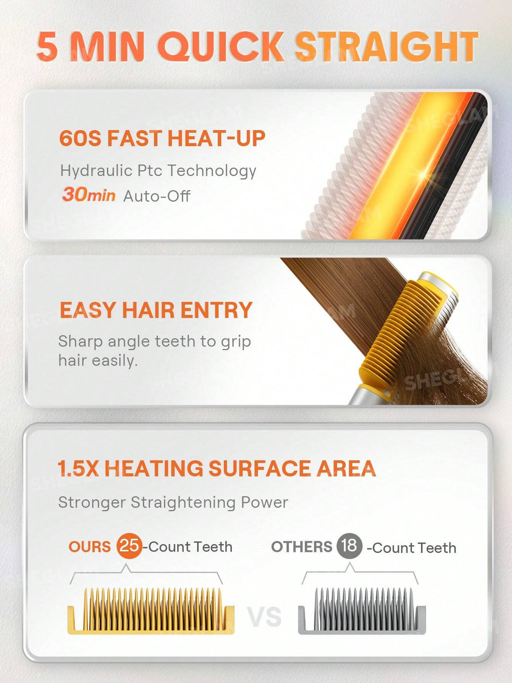 Sleek Chic 3D Thermal Straightening Brush | SHEGLAM