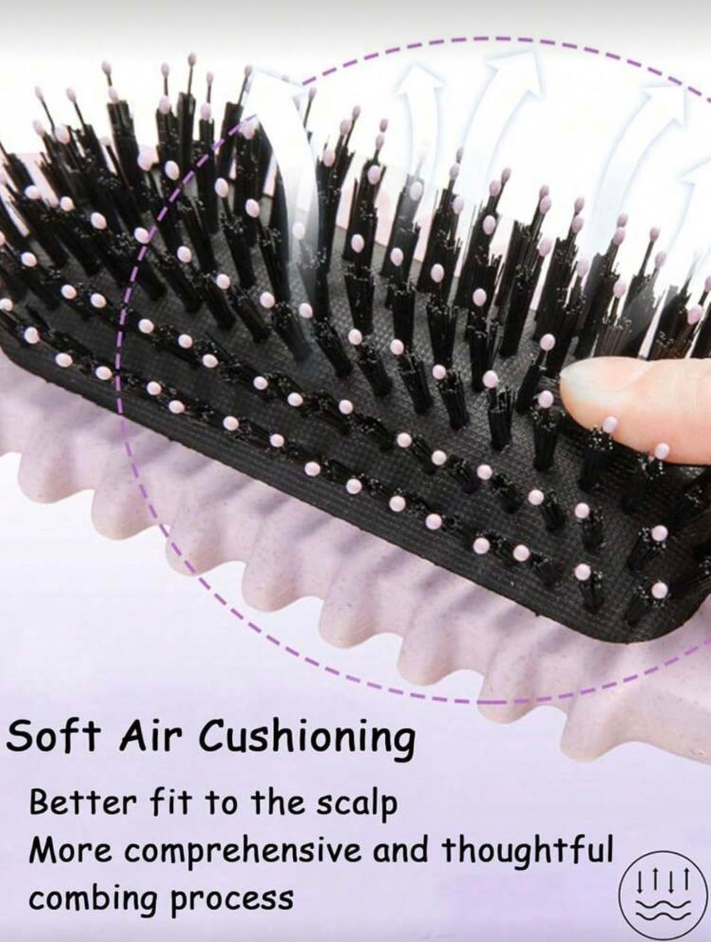 Hair Curling Brush | Cherry Blossom Pink