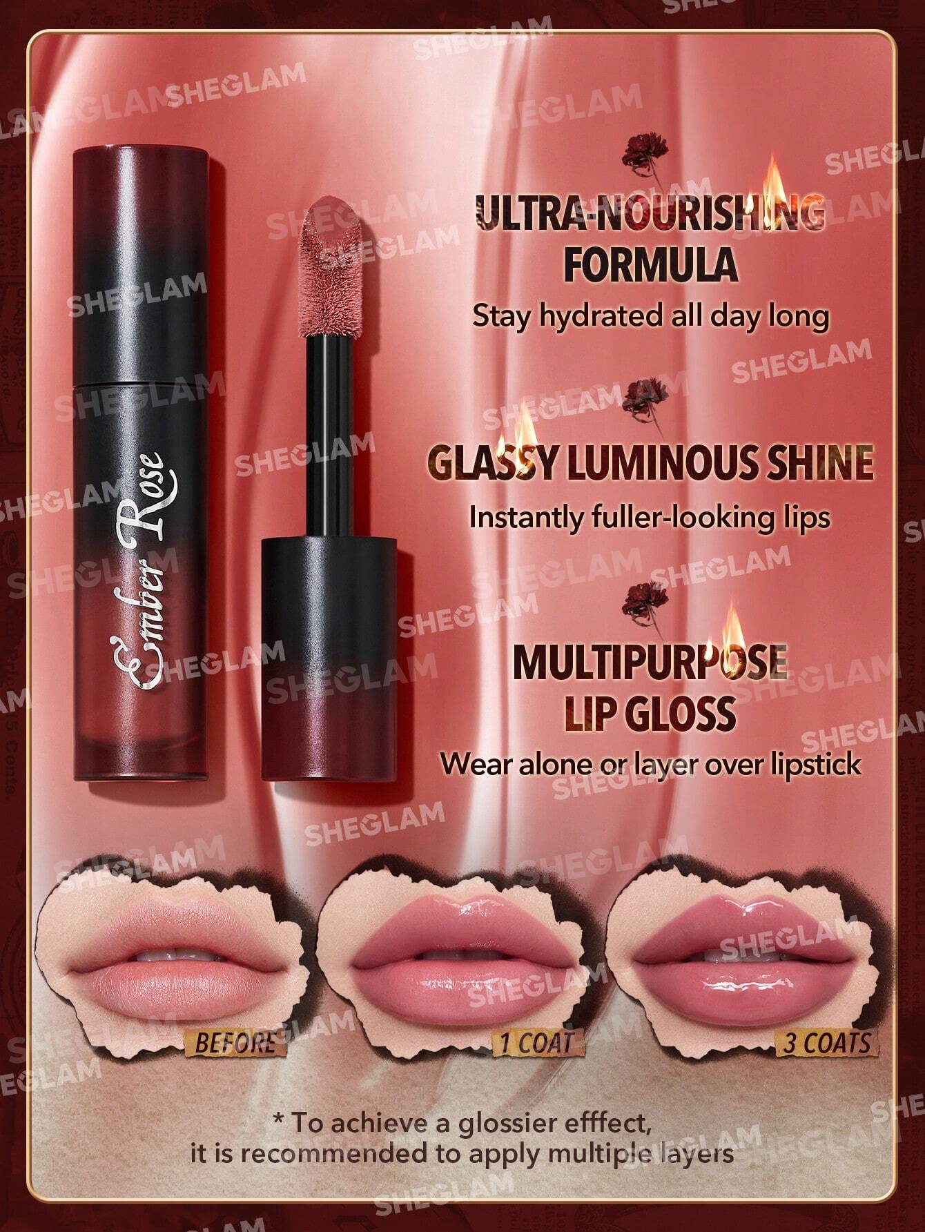 Ember Rose Immortal Love Nourishing Lip Gloss-Unconditional | SHEGLAM