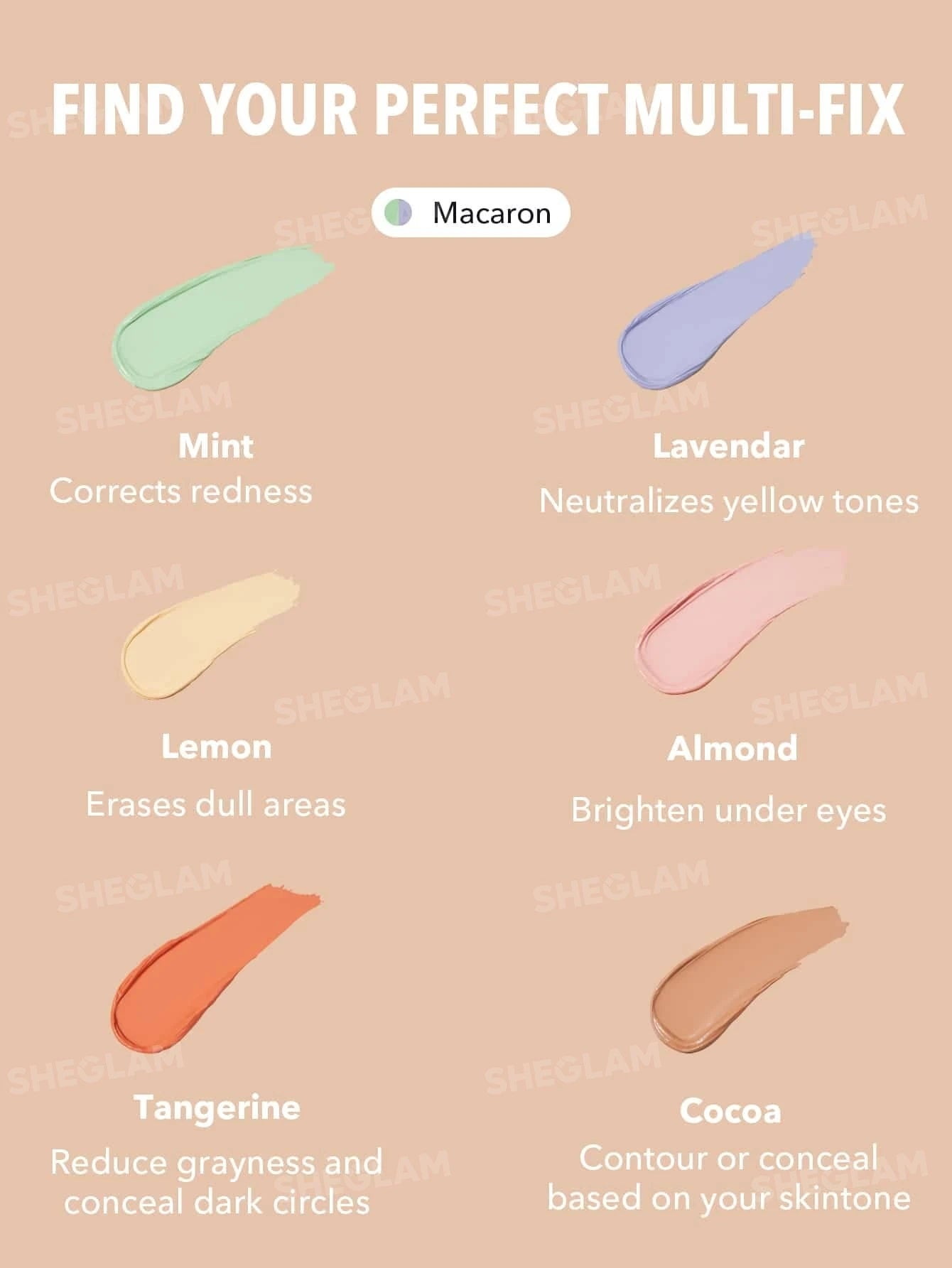 Multi-Fix Concealer And Color Corrector-Macaron | SHEGLAM