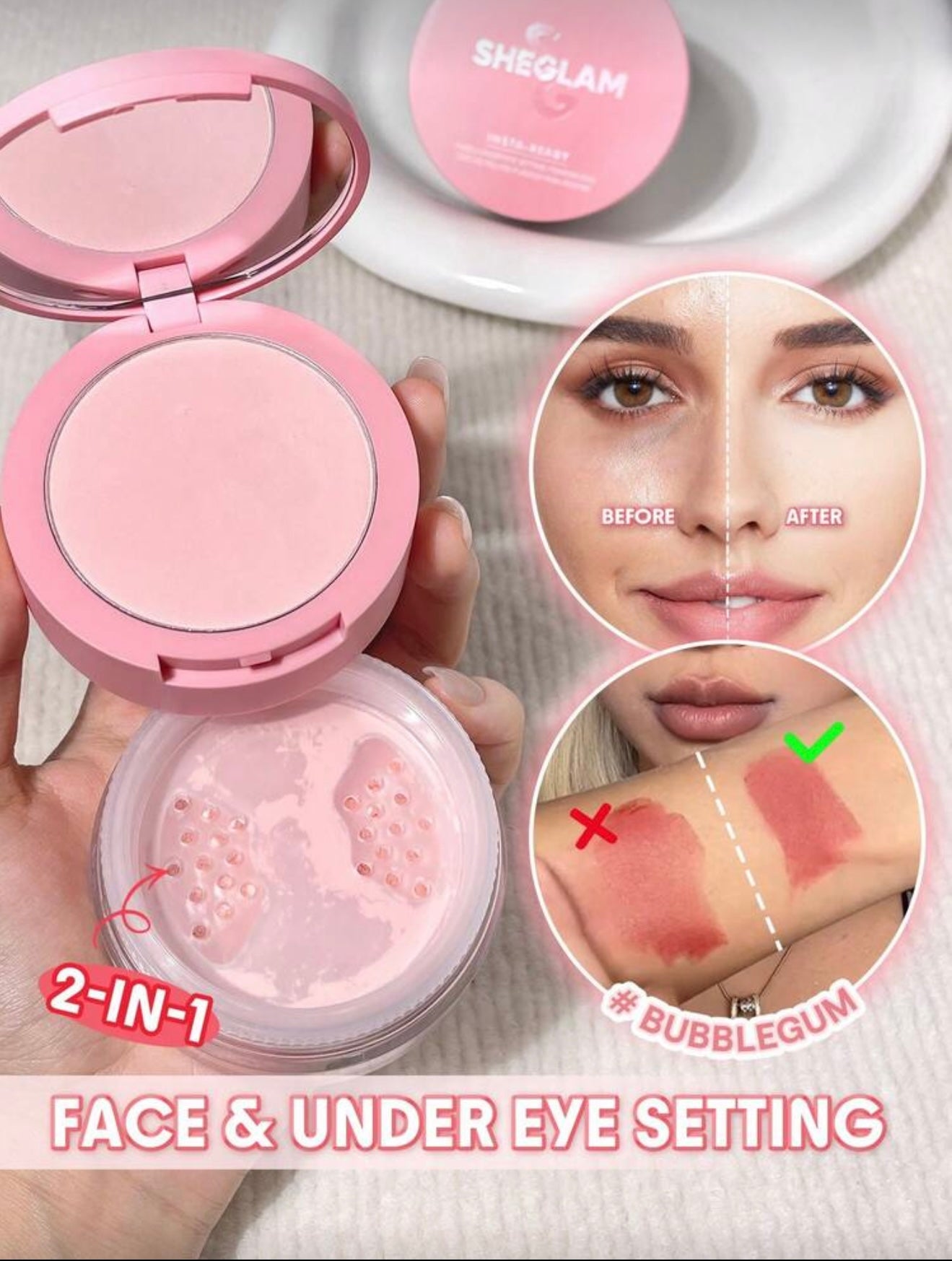 Insta-Ready Face & Under Eye Setting Powder Duo | SHEGLAM