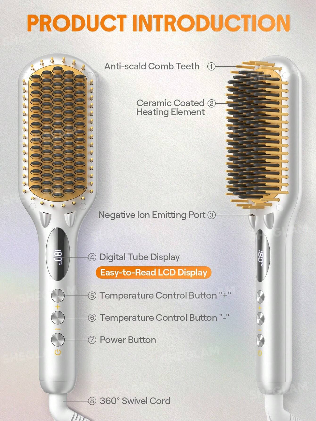 Sleek Chic Triple Grip Straightening Brush | SHEGLAM