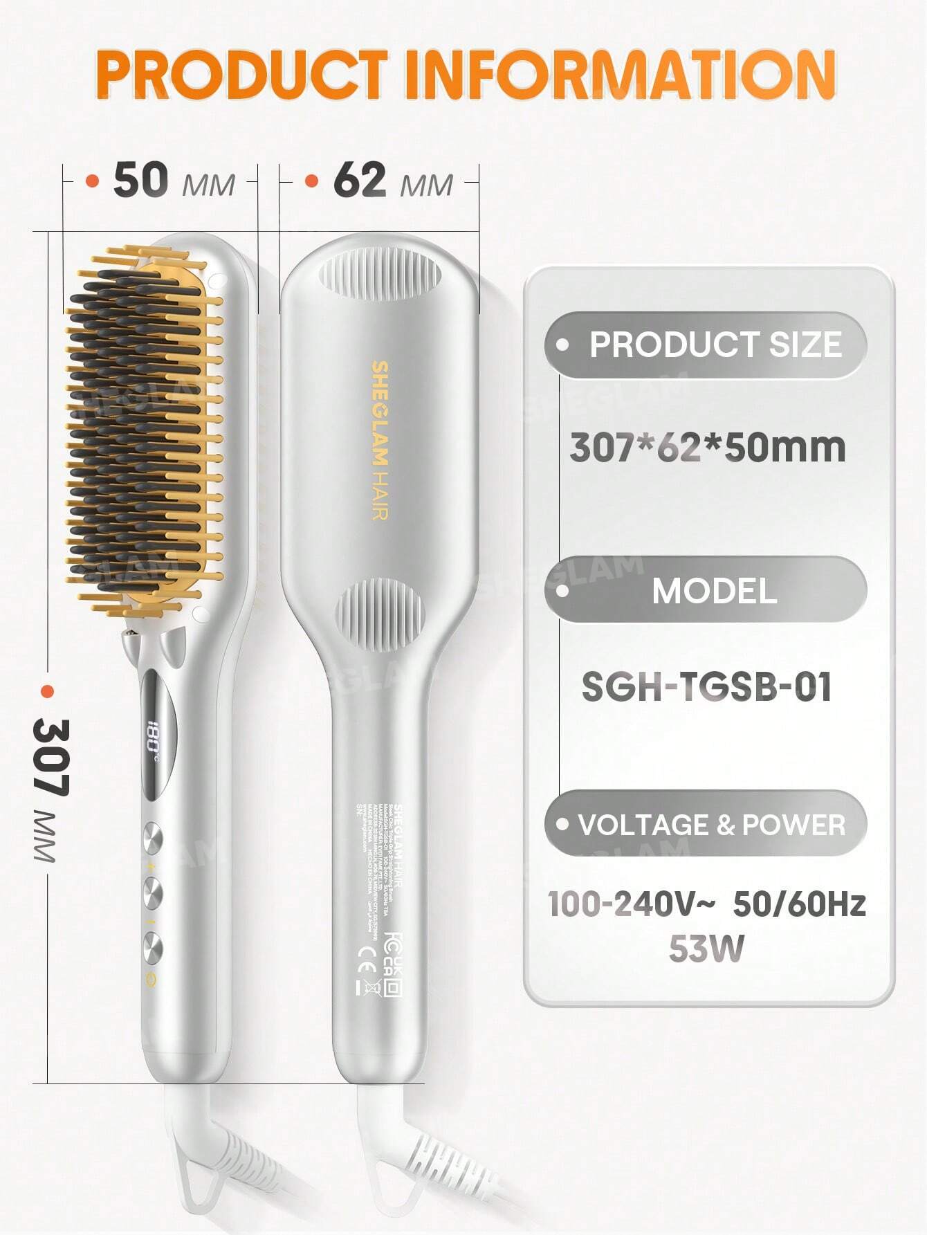 Sleek Chic Triple Grip Straightening Brush | SHEGLAM