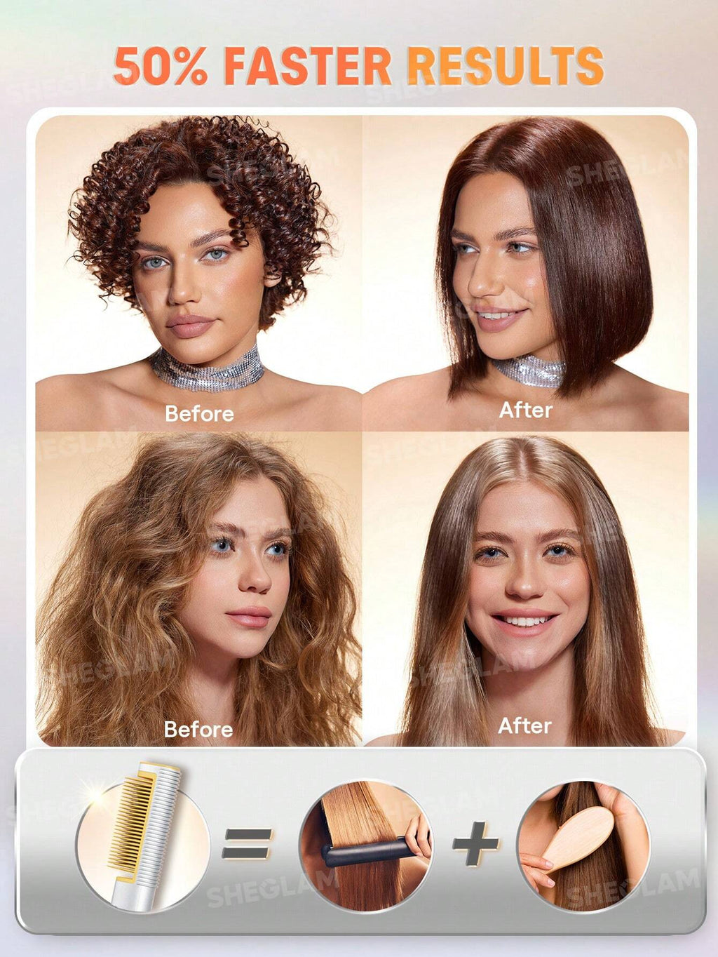 Sleek Chic 3D Thermal Straightening Brush | SHEGLAM