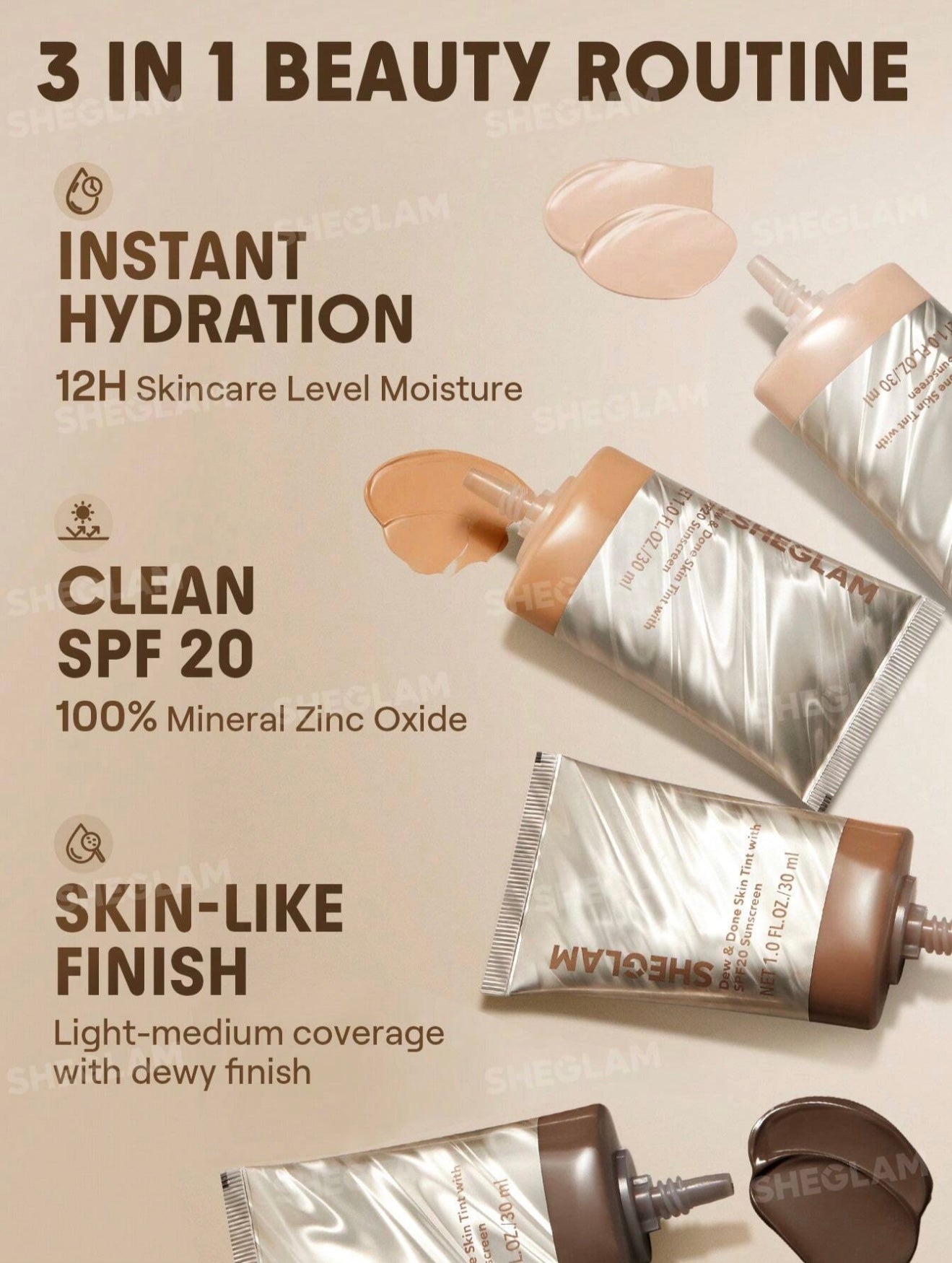 Dew & Done Skin Tint With SPF20 | SHEGLAM