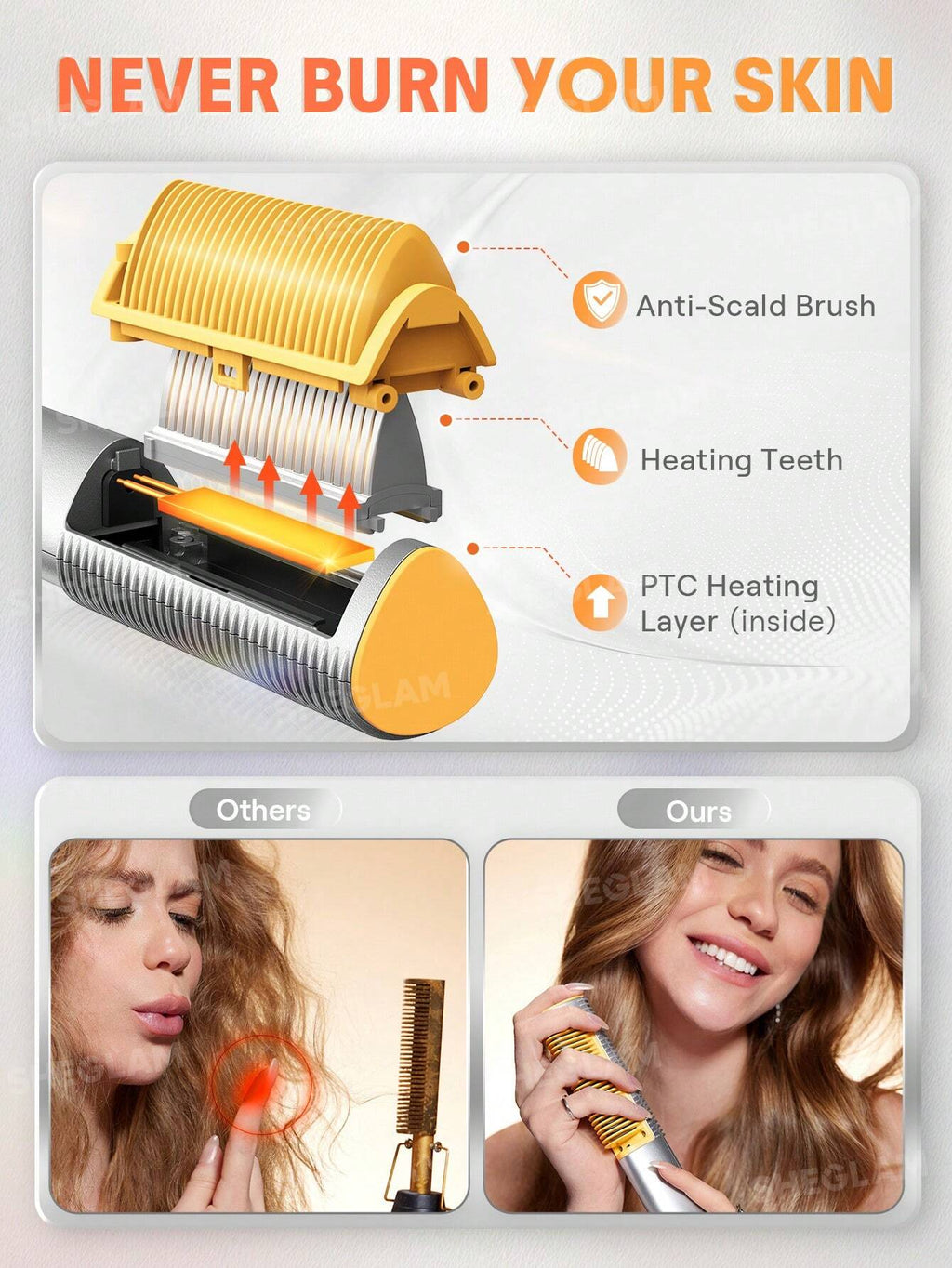 Sleek Chic 3D Thermal Straightening Brush | SHEGLAM